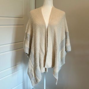 Soft Cream with Light Blue Stripes Cardigan